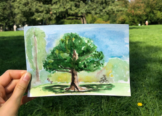 Rooted and Still: A Tree Drawing Exercise to Calm the Mind - Birdy & Bright