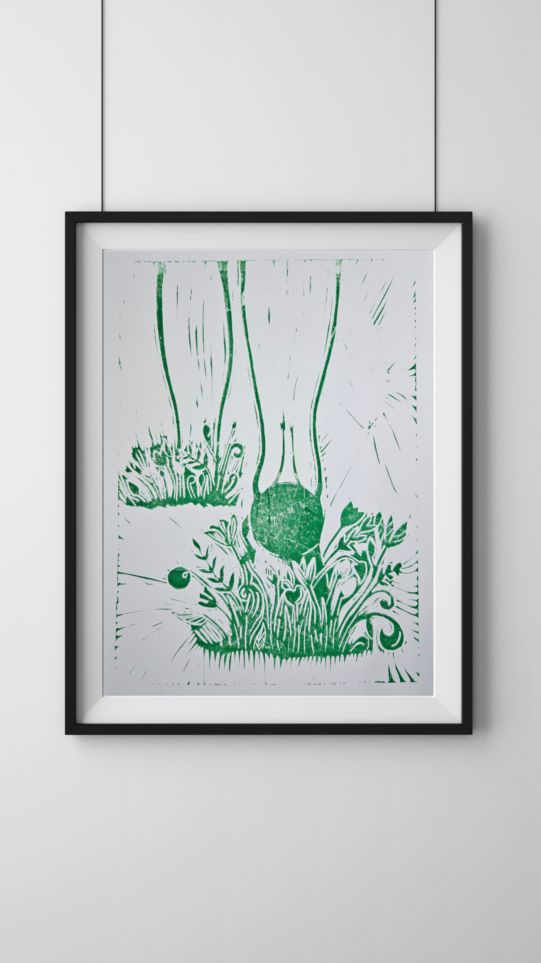 Slowly Come Green A4 Handmade Block Print